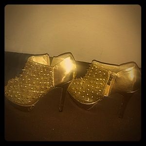 A pair of spiked heels